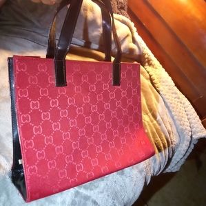 Red and black mine tote